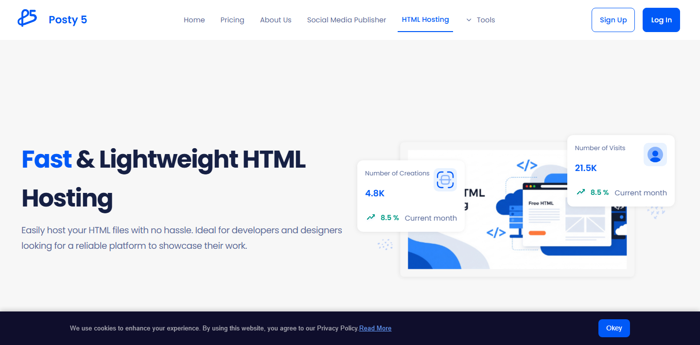 Html Application Host Instant Free HTML Hosting - Publish Web Pages | Posty5